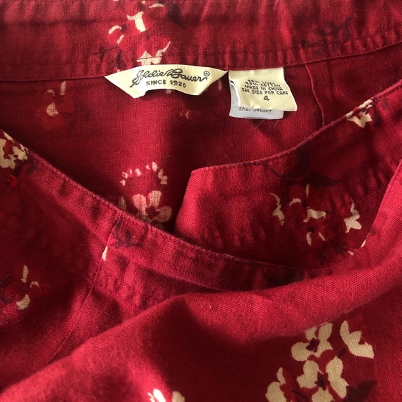 Red floral maxi wrap skirt - Picture 6 of 6